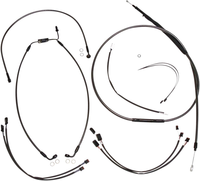 Black Pearl™ Designer Handlebar Installation Kit Black For Harley Davidson FXDLS 1800 ABS - 30.5 CM - 35.5 CM