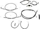 Complete Midnight Braided Handlebar Cable/Brake Line Kit Black / Clear-Coated / Natural For Harley Davidson FXDF 1584 ABS