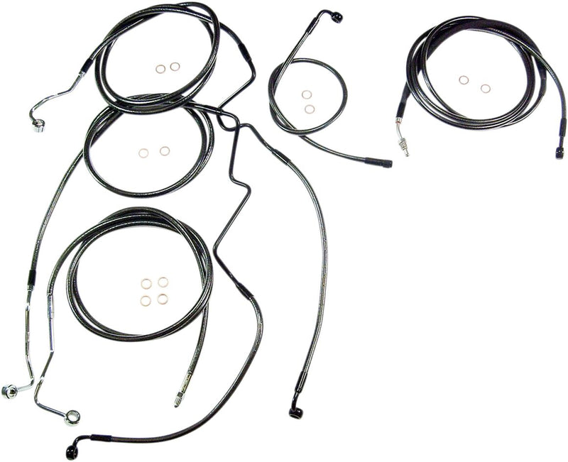 Black Pearl™ Designer Handlebar Installation Kit Black For Harley Davidson FLHT 1750 ABS - 25.5 CM