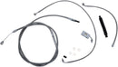 Standard Stainless Braided Handlebar Cable/Brake Line Kit Clear-Coated / Natural For Harley Davidson FLDE 1750 - 30.5 CM - 35.5 CM