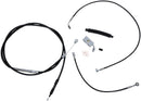 Complete Black Vinyl Braided Handlebar Cable/Brake Line Kit Black / Clear-Coated / Natural For Harley Davidson FLD 1690 ABS