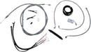 Complete Stainless Braided Handlebar Cable/Brake Line Kit Clear-Coated / Natural For Harley Davidson FLDE 1750 ABS - 38 CM - 43 CM
