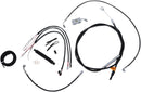 Complete Black Vinyl Braided Handlebar Cable/Brake Line Kit Black / Clear-Coated / Natural For Harley Davidson FLHC 1750 ABS
