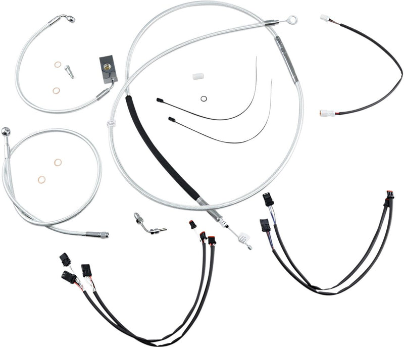 Sterling Chromite II® Designer Handlebar Installation Kit Chrome / Clear-Coated For Harley Davidson FLDE 1750 - 30.5 CM - 35.5 CM