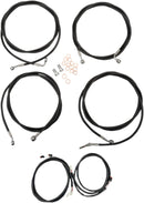 Complete Plug-and-Play Cable Kit Black / Clear-Coated / Natural For Harley Davidson FLFBS 1868 ABS - 30.5 CM - 35.5 CM