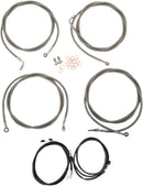 Complete Plug-and-Play Cable Kit Clear-Coated / Natural For Harley Davidson FLHR 1750  - 38 CM - 43 CM