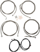 Complete Plug-and-Play Cable Kit Clear-Coated / Natural For Harley Davidson FLHR 1750  - 45.5 CM - 51 CM