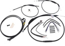 Complete Black Vinyl Handlebar Cable Kit - 12 Inch