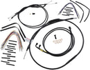 Complete Black Vinyl 12 Inch Handlebar Cable Kit For Harley Davidson FXDL 1340 1996-1998