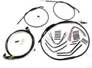 Complete Black Vinyl 14 Inch Handlebar Cable Kit For Harley Davidson FXDL 1340 1996-1998