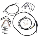 Complete Black Vinyl 16 Inch Handlebar Cable Kit For Harley Davidson FXDL 1340 1996-1998