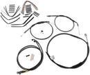 Complete Black Vinyl 14 Inch Handlebar Cable Kit For Harley Davidson FXDF 1584 2008-2011