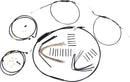 Complete Black Vinyl 16 Inch Handlebar Cable Kit For Harley Davidson FXDF 1584 2008-2011