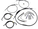Complete Black Vinyl 14 Inch Handlebar Cable Kit