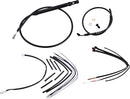 Black Vinyl Jail Bar Cable Kit For 14" Handlebars For Harley Davidson FLSB 1750 ABS 2019-2024