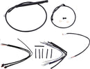 Complete Black Vinyl Handlebar Cable/Brake Line Kit For 12" Ape Hanger Handlebars For Harley Davidson FLSB 1750 ABS 2019-2024