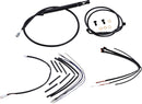 Black Vinyl Jail Bar Cable Kit For 12" Handlebars For Harley Davidson FXBB 1750 ABS 2018-2020