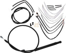 Complete Black Vinyl Handlebar Cable/Brake Line Kit For 14" Ape Hanger Handlebars For Harley Davidson FXBB 1750 ABS 2018-2020