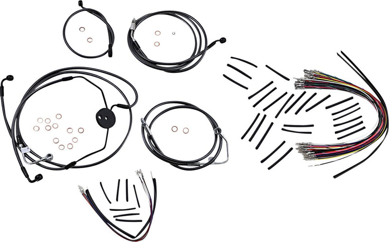 Black Pearl™ Designer Handlebar Installation Kit Black For Harley Davidson FLTRSE3 1800 ABS - 38 CM - 43 CM