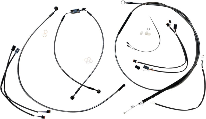 Black Pearl™ Designer Handlebar Installation Kit Black For Harley Davidson FXFB 1750 - 30.5 CM - 35.5 CM