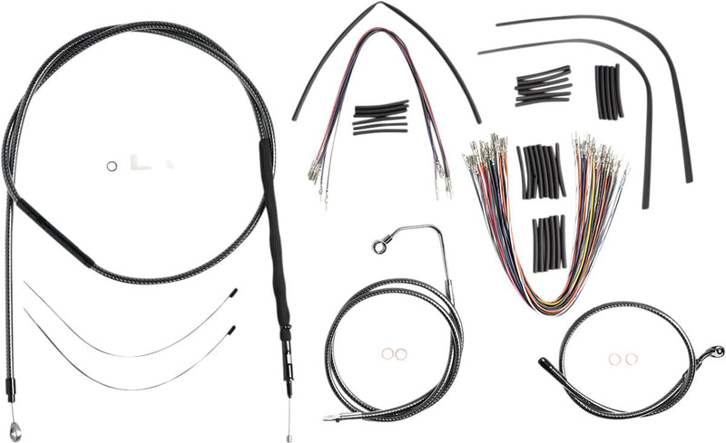 KARBONFIBR Designer Handlebar Installation Kit Carbon Fiber / Silver For Harley Davidson FLHR 1584 - 30.5 CM - 35.5 CM