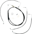 Standard Black Vinyl Braided 13 Inch Handlebar Cable/Brake Line Kit Black / Natural For Harley Davidson FLDE 1750 ABS