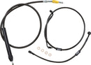 Standard Midnight Braided Handlebar Cable/Brake Line Kit Black / Clear-Coated For Harley Davidson FLDE 1750 - 45.5 CM - 51 CM
