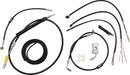 Complete Black Vinyl Braided 16 Inch Handlebar Cable/Brake Line Kit Black / Clear-Coated / Natural For Harley Davidson FLDE 1750 ABS