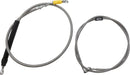 Complete Stainless Braided Handlebar Cable/Brake Line Kit Clear-Coated / Natural For Harley Davidson FLDE 1750 - 38 CM - 43 CM
