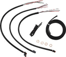 Complete Stainless Braided Handlebar Cable/Brake Line Kit Clear-Coated / Natural For Harley Davidson FLDE 1750 - 38 CM - 43 CM