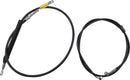 Complete Black Vinyl Braided Handlebar Cable/Brake Line Kit Black / Clear-Coated / Natural For Harley Davidson FLSB 1750 ABS