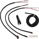 Complete Black Vinyl Braided Handlebar Cable/Brake Line Kit Black / Clear-Coated / Natural For Harley Davidson FLSB 1750 ABS