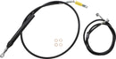 Complete Black Vinyl Braided Handlebar Cable/Brake Line Kit Black / Clear-Coated / Natural For Harley Davidson FLSL 1750 ABS