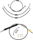 Standard Stainless Braided 13 Inch Handlebar Cable/Brake Line Kit Clear-Coated / Natural For Harley Davidson FLDE 1750