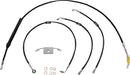 Standard Black Vinyl Braided 13 Inch Handlebar Cable/Brake Line Kit Black / Natural For Harley Davidson FLDE 1750