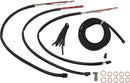 Complete Black Vinyl Braided Handlebar Cable/Brake Line Kit Black / Clear-Coated / Natural For Harley Davidson FLHT 1750 - 30.5 CM - 35.5 CM