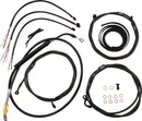 Complete Midnight Braided Handlebar Cable/Brake Line Kit Black / Clear-Coated / Natural For Harley Davidson FLHT 1750 - 38 CM - 43 CM