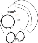 Complete Plug-and-Play Cable Kit Black / Clear-Coated / Natural For Harley Davidson FLHT 1750 - Standard