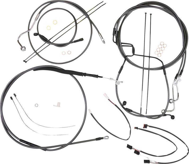 Black Pearl™ Designer Handlebar Installation Kit Black For Harley Davidson FLTRT 1868 ABS - 45.5 CM - 51 CM