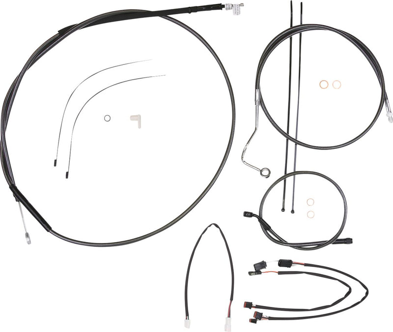 Black Pearl™ Designer Handlebar Installation Kit Black For Harley Davidson FLTRXSE 1923 ABS - 38 CM - 43 CM