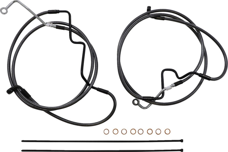 Black Pearl™ Designer Handlebar Installation Kit Black For Harley Davidson FLHR 1750 ABS 2021 - 38 CM - 43 CM