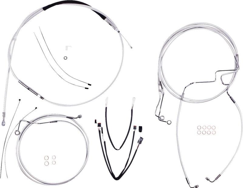 Sterling Chromite II® Designer Handlebar Installation Kit Chrome / Clear-Coated For Harley Davidson FLTRKSE 1923 ABS - 30.5 CM - 35.5 CM