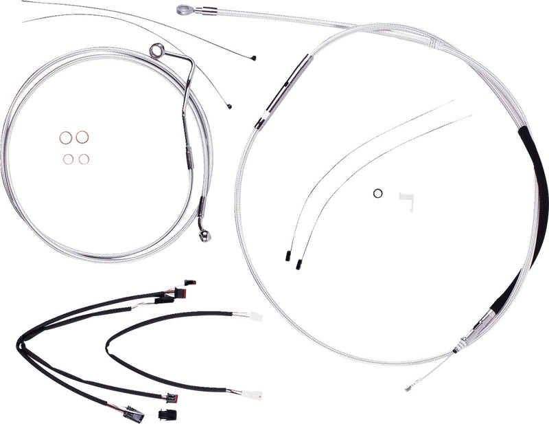 Sterling Chromite II® Designer Handlebar Installation Kit Chrome / Clear-Coated For Harley Davidson FLTRT 1868 ABS - 38 CM - 43 CM