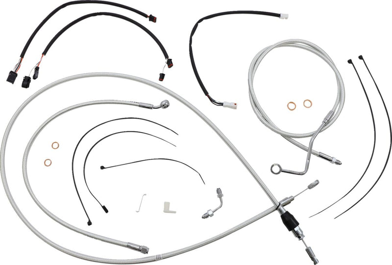 Sterling Chromite II® Designer Handlebar Installation Kit Chrome / Clear-Coated For Harley Davidson FLTRK 1868 ABS - 38 CM - 43 CM