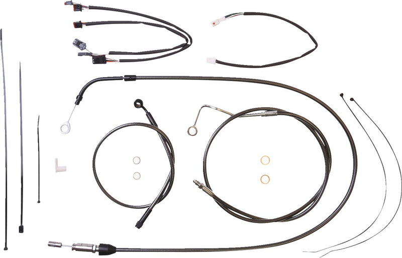 Black Pearl™ Designer Handlebar Installation Kit Black For Harley Davidson FLH 1868 - 30.5 CM - 35.5 CM