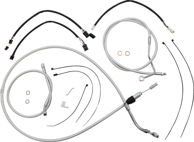 Sterling Chromite II® Designer Handlebar Installation Kit Chrome / Clear-Coated For Harley Davidson FLH 1868 - 30.5 CM - 35.5 CM