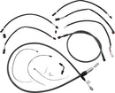 KARBONFIBR Designer Handlebar Installation Kit Carbon Fiber / Silver For Harley Davidson FLDE 1750 ABS - 30.5 CM - 35.5 CM
