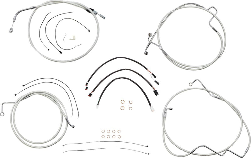 Sterling Chromite II® Designer Handlebar Installation Kit Chrome / Clear-Coated For Harley Davidson FLH 1868 ABS - 30.5 CM - 35.5 CM