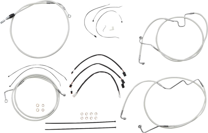 Sterling Chromite II® Designer Handlebar Installation Kit Chrome / Clear-Coated For Harley Davidson FLH 1868 ABS - 38 CM - 43 CM