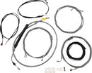 Complete Plug-and-Play Cable Kit Clear-Coated / Natural For Harley Davidson FLHR 1750 - 45.5 CM - 51 CM